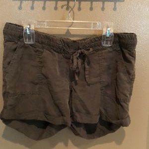 Olive green maternity shorts